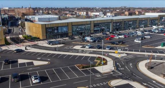 Retail development road surfacing